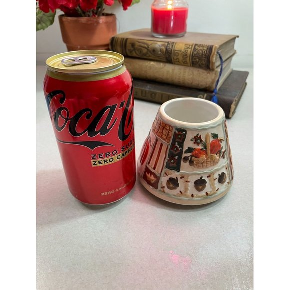 Yankee Candle Small Ceramic Candle Shade Autumn Fall Pumpkin Acorns Leaves - Picture 9 of 10